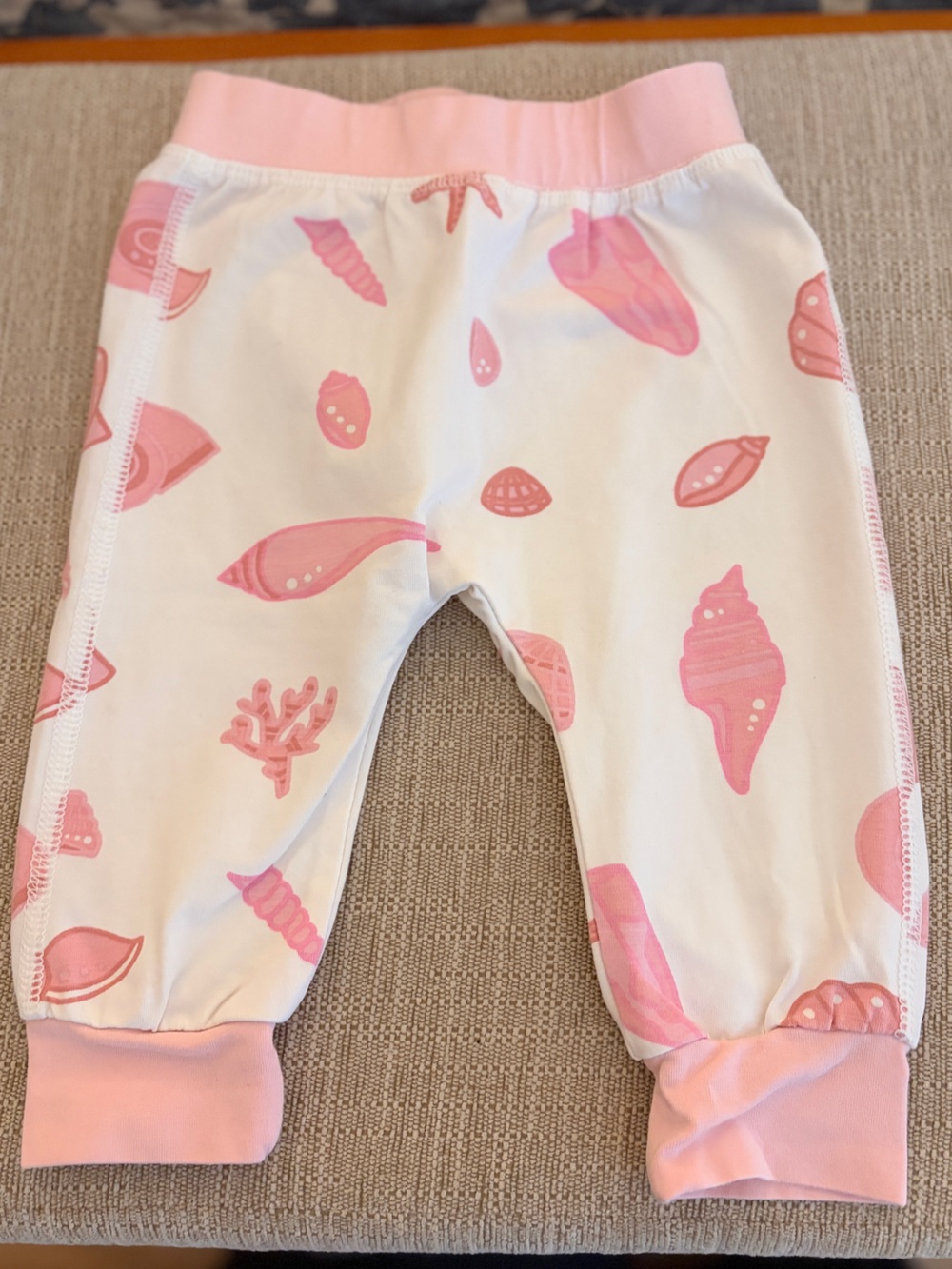 Pink Seashell Print Baby Leggings/Harem Pant